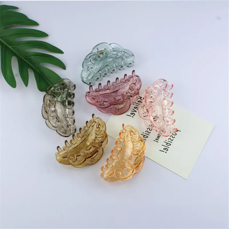 

Цветочные акриловые заколки для волос, ажурные крабы для резьбы, аксессуары для волос на весну и лето, SY05