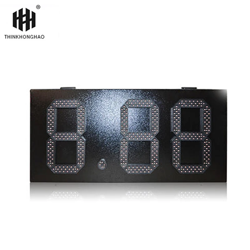 Наружный водонепроницаемый 7-секционный 12-дюймовый одиночный красный цифровой