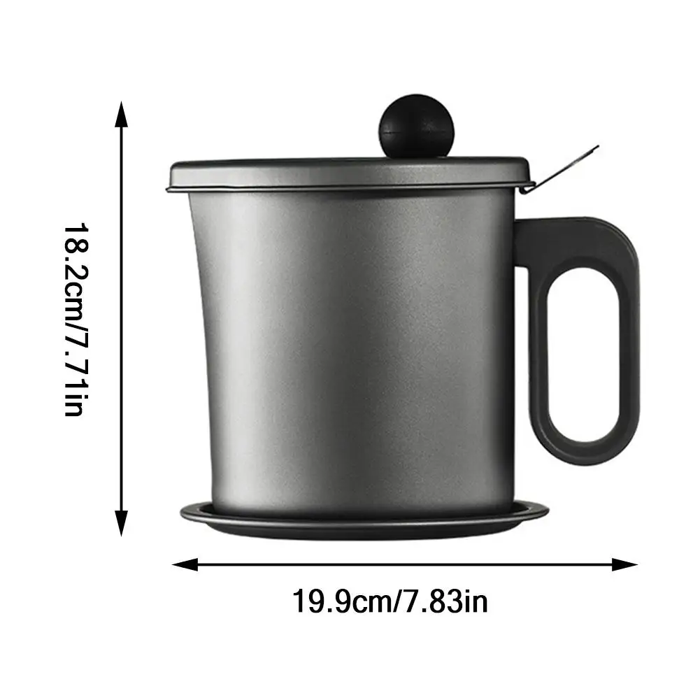 1.7L ситечко для жира большой емкости и контейнер Железный жир с беконом держатель