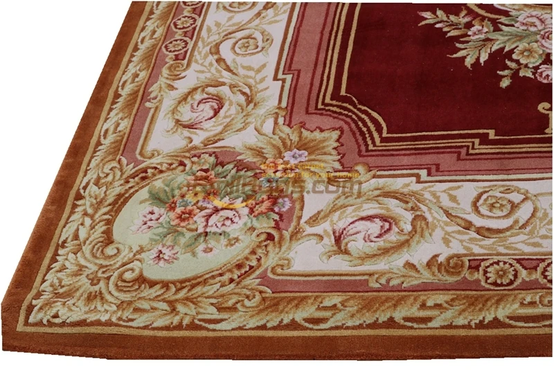 

SAVONNERIE THICK AND PLUSH RUG THICK AND PLUSH HANDKNOTTED SAVONNERIE NEO CLASSIC DESIGN RUG LIVINGROOM