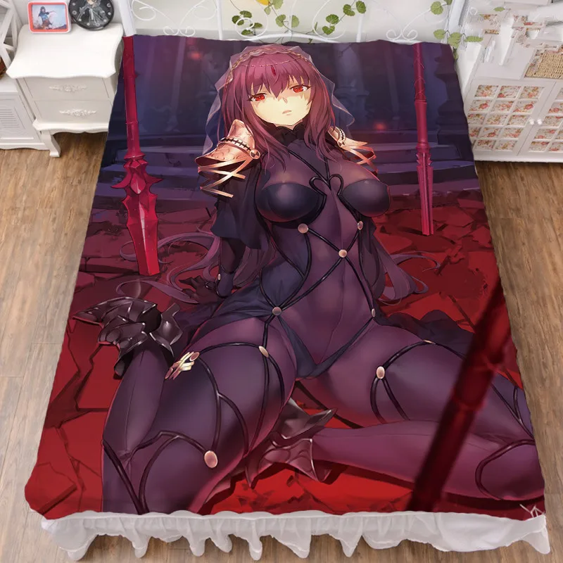 150x200 см Coscase аниме FGO Fate/Grand Order Fate/EXTELLA Scathachc простыня из молочного волокна и