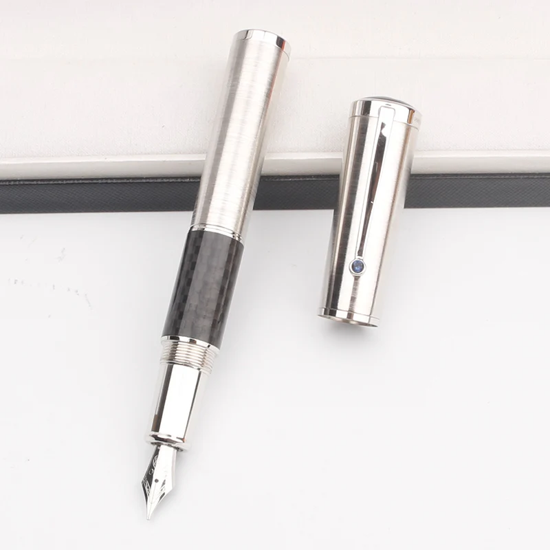 

2021 New Quality monte Limited Mahatma Gandi Metal Carbon Fiber Marble Signature Pen Fountain Roller Ballpoint blanc ink Pens