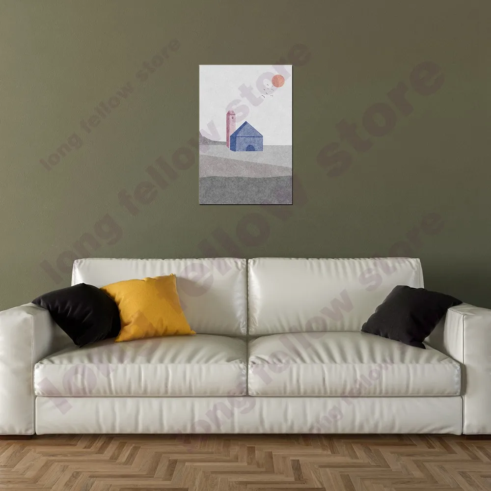 Настенная картина с цветными оленями и розовыми цветами для гостиной офиса лобби