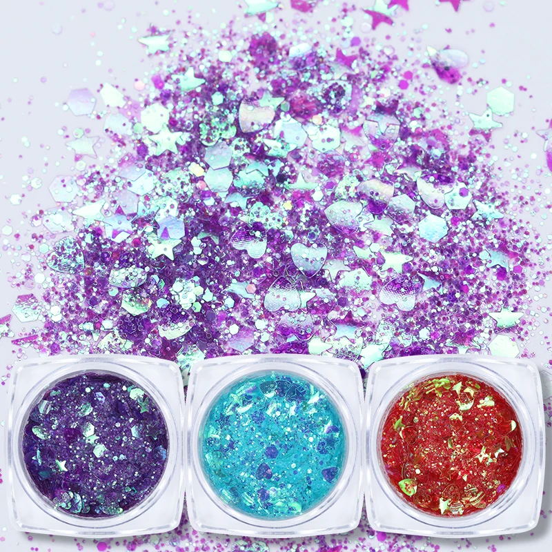 Хлопья с блестками для ногтей AB Color блестящее украшение пудра блестящая цветной