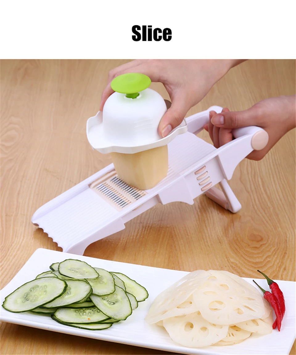 Mandoline Slicer Manual Vegetable Cutter with 5 Blade Potato Carrot Grater for Vegetable Onion Slicer Kitchen Tools Accessories