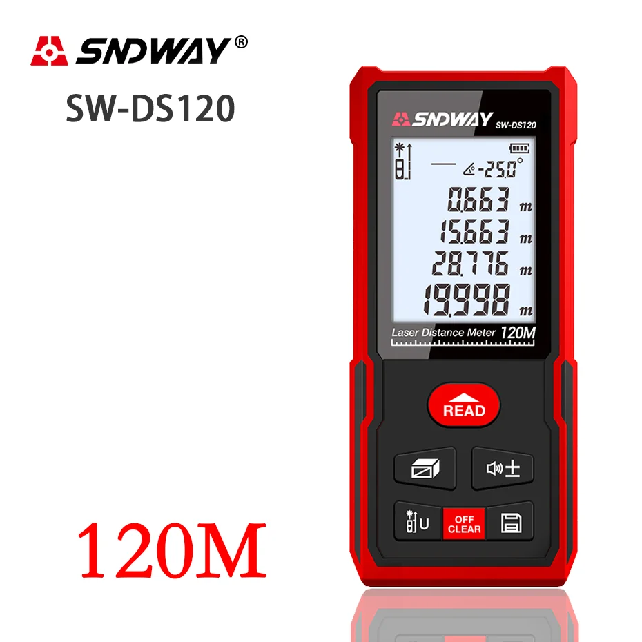 

Лазер SNDWAY цифровой дальномер 120 м лазерный дальномер электронный уровень линейка дальномер