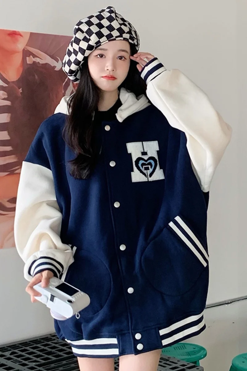 Бейсбольная куртка женское платье Утепленное зимнее универсальное новинка 2021