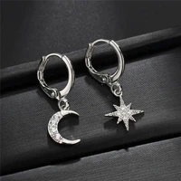 stud earrings for women classic star moon asymmetric earring female jewelry korean fashion earrings