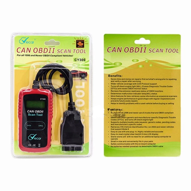 

OBD OBD2 Viecar CY300 OBD2 Code Reader Diagnostic Scanner 100% Original CY 300 Better Than MS300 Supports All Protocols