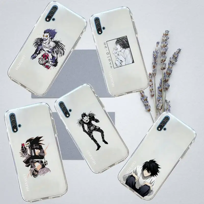 

Rem and Misa Death Note Phone Case Transparent for Huawei honor P mate 40 20 30 10 50 i 9 x mate pro lite 8a