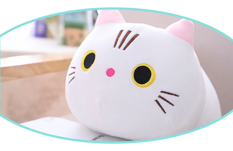 25 см, 35 см, 50 см, плюшевая игрушка «Кот», белый, черный, коричневый цвет, плюшевая декоративная подушка для кошек, детские игрушки, подарок на день рождения для детей
