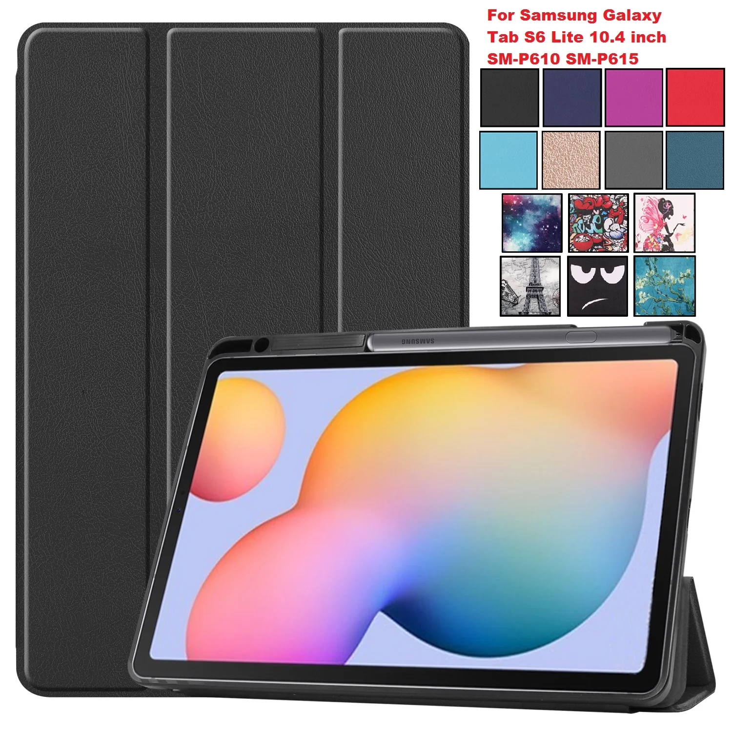 

2020 Case New Model for Samsung Galaxy Tab S6 Lite 10.4 Magnet cover Tablet shell Protective for SM-P610 SM-P615 with Pen Holder