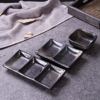 123 grids japanese style ceramic flavor snack plate taste dish square cup sauce dish household dipping plate for kitchen dish