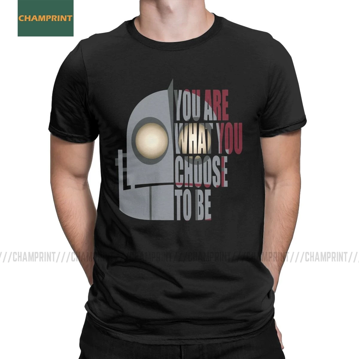 Винтажные мужские футболки с надписью You Are What Choose To Be Iron Giant 100% хлопковые