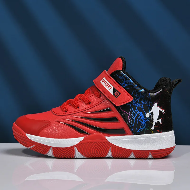 

2021 New Sneakers Boys Basketball Kids Shoes for Boy High To Help Shockproof Children Sport Shoes Boys Non-slip Basketball Shoes