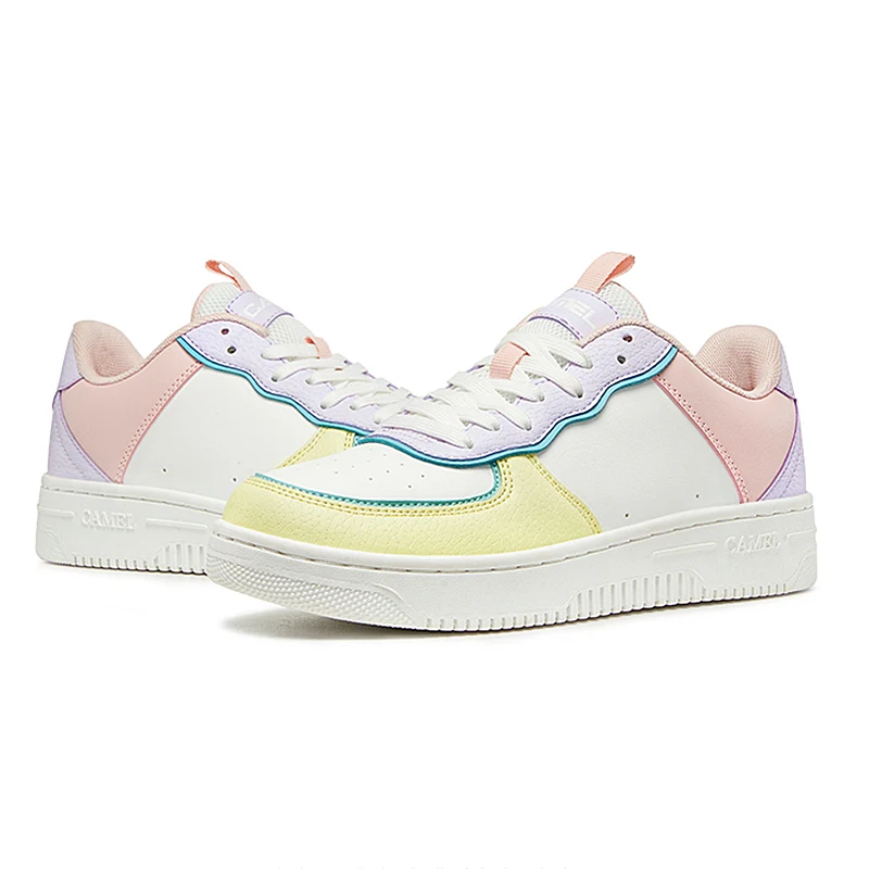 CAMEL Skateboarding Shoes Women's Sneakers Fall New Non-slip Wear-resisting Breathable Sports Casual Shoes Hit Color Flat Shoes