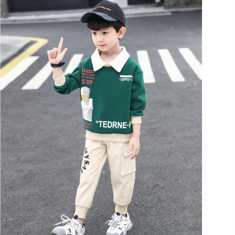 Lapel Spring Summer Girls Clothing Suits Coat +Pants 2pcs/Set Kids Teenager Outwear Sport Cotton Formal High Quality