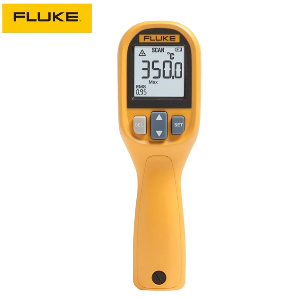 Цена ИК-термометр FLUKE-62 MAX 59 MT4 MAX, Бесконтактный цифровой лазерный температурный пистолет-30-500 ℃ (-22 ~ 932 ℉) желтый и черный