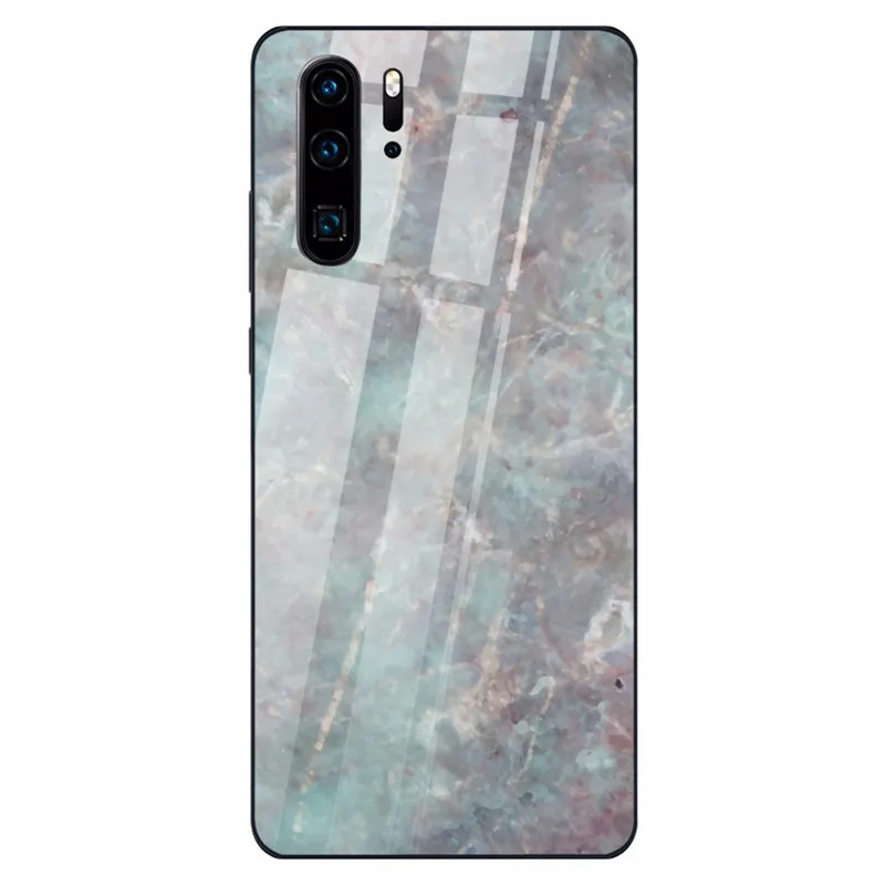 19 Цветной мраморный чехол для телефона huawei P30 P20 Lite Shookproof закаленное стекло чехол для mate 20 Lite Honor 9 10 Lite 8X MAX Nova 3 - Цвет: 19