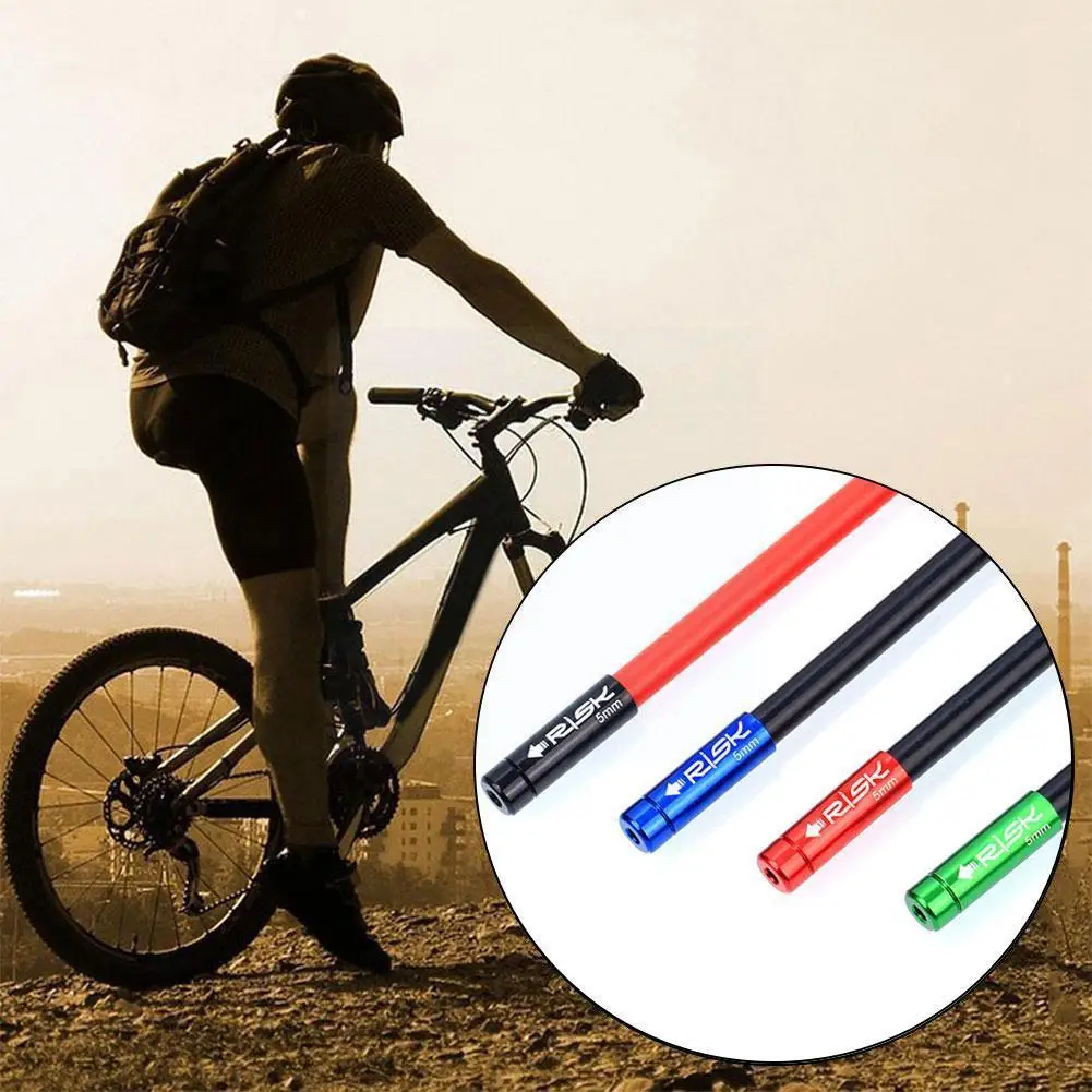 

RISK 10PCS Aluminum Alloy Brake/shift Line Cap Mountain Alloy Sleeve Core Cap 4/5mm Line Road Pipe Inner Aluminum Bike Cap S0Z1