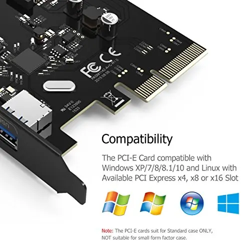 Yottamaster SuperSpeed, 2  USB 3.1 Type-A  Type-C PCI-E,    USB 3, 1-[C1]