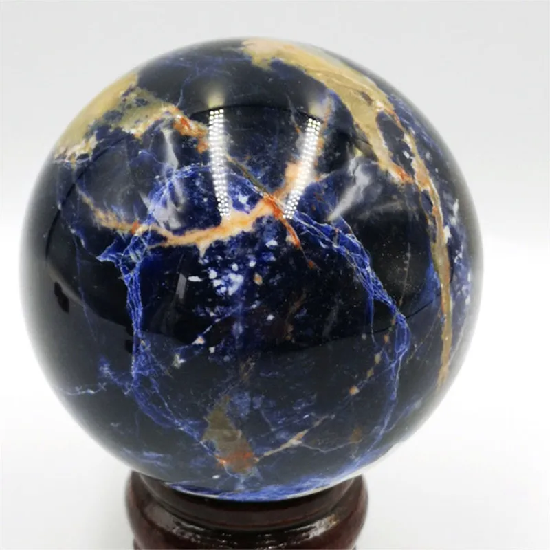 Природные Синие кальдалитовые сферы полированный кристаллический шар с синими венами 60 мм-75 мм для заживления