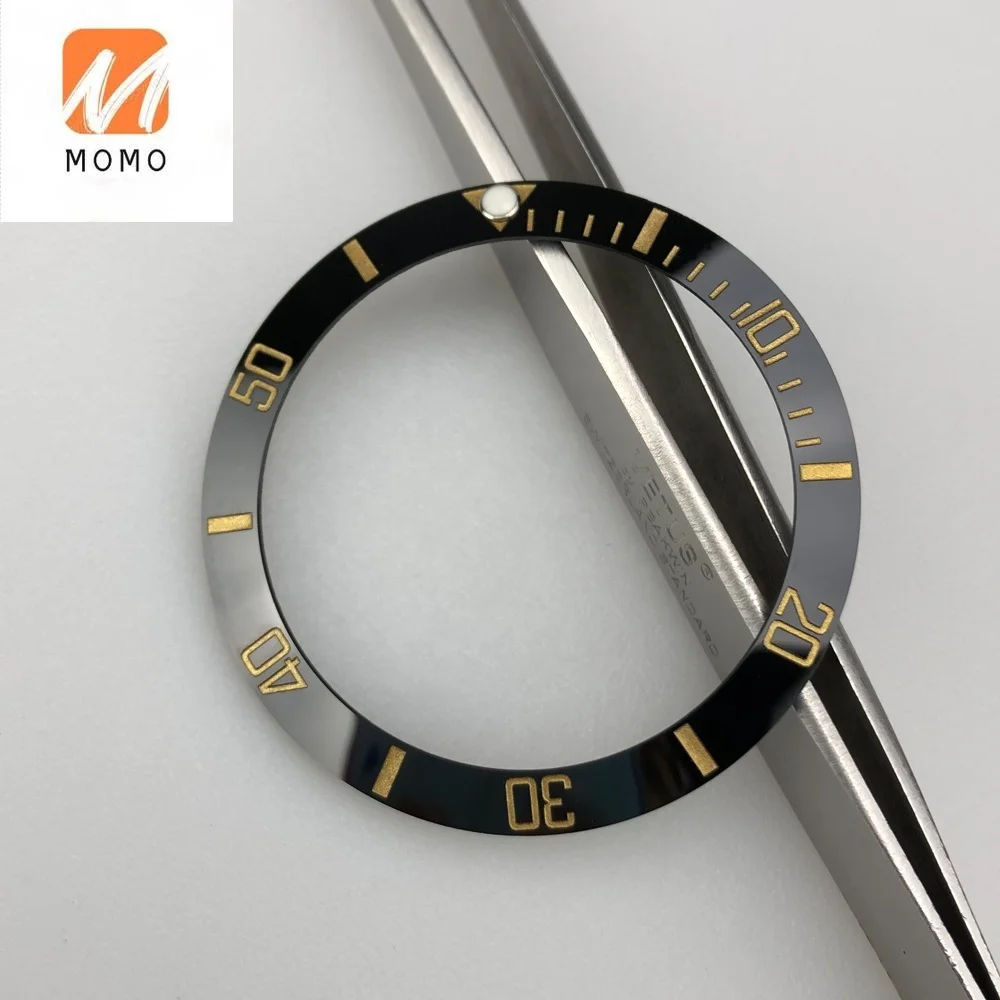 

38 мм наклонная подставка для часов с керамической рамкой и золотым масляным покрытием