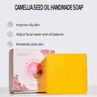 camellia seed oil handmade soap natural extract gently clean blackhead pore pachulosis oily skin acne pimples antioxidant repair