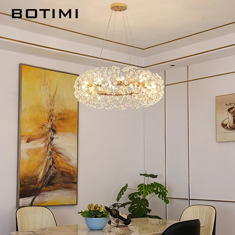 Luxurious Chandelier Lighting Crystal Ceiling Chandeliers For Living room Home Deco Kitchen Golden Hanging Dining Lampadario | Лампы и