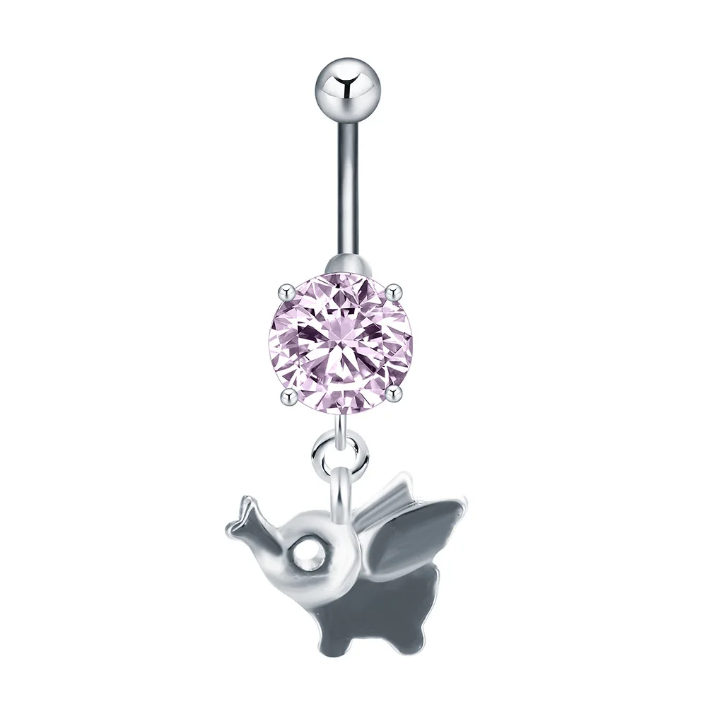 Ювелирные изделия для пирсинга красочное кольцо пупка животное пупок пудра из