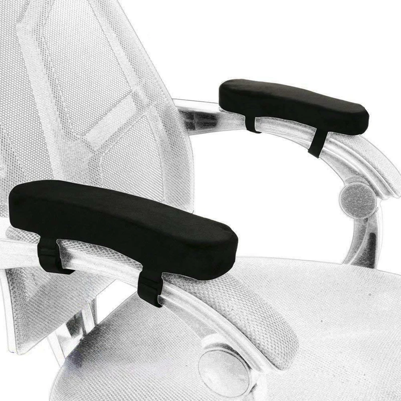 2Pcs Chair Armrest Pad Memory Foam Comfy Office Arm Rest Cover for Elbows |