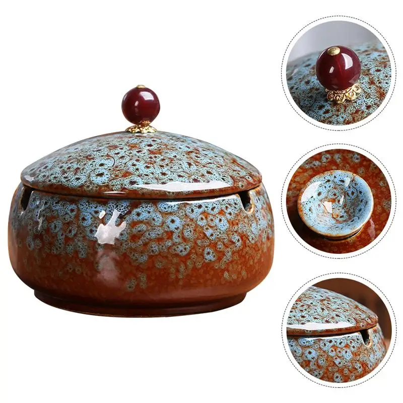 

1pc Practical Durable Lightweight Ash Holder Ceramic for Restaurant Home Office