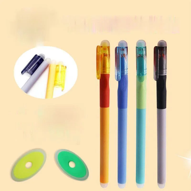 

6 pcs/set Erasable Gel Pen 0.5mm Erasable Pen Refills Rods Washable Handle School Office Supplies Stationery Corrective writing