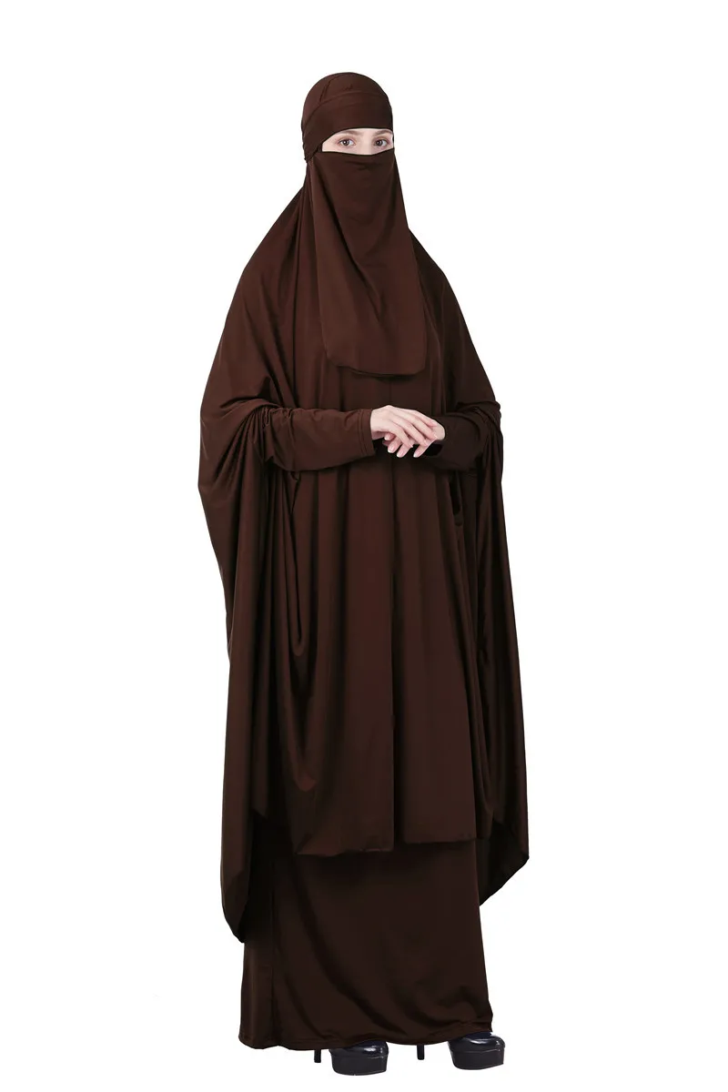 3 шт. мусульманский халат юбка вуаль Burka Niqab молитвенный набор мусульманская абайя