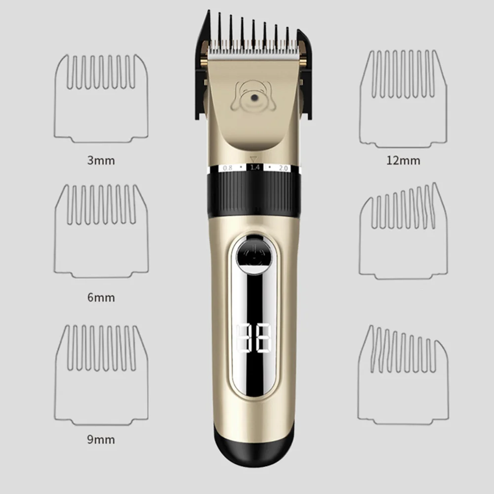 

USB Rechargeable Electric Dog Pet Hair Trimmer Grooming Remover Tools Kit without Lubricating Oil