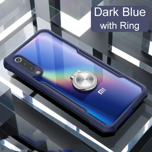 Dark Blue-with Ring Для Xiaomi mi 9 mi 9 чехол для телефона XUNDD роскошные подушки безопасности противоударный 360 полная защитная задняя крышка для Xiaomi mi 9 Lite чехол Capa - Цвет: Dark Blue-with Ring