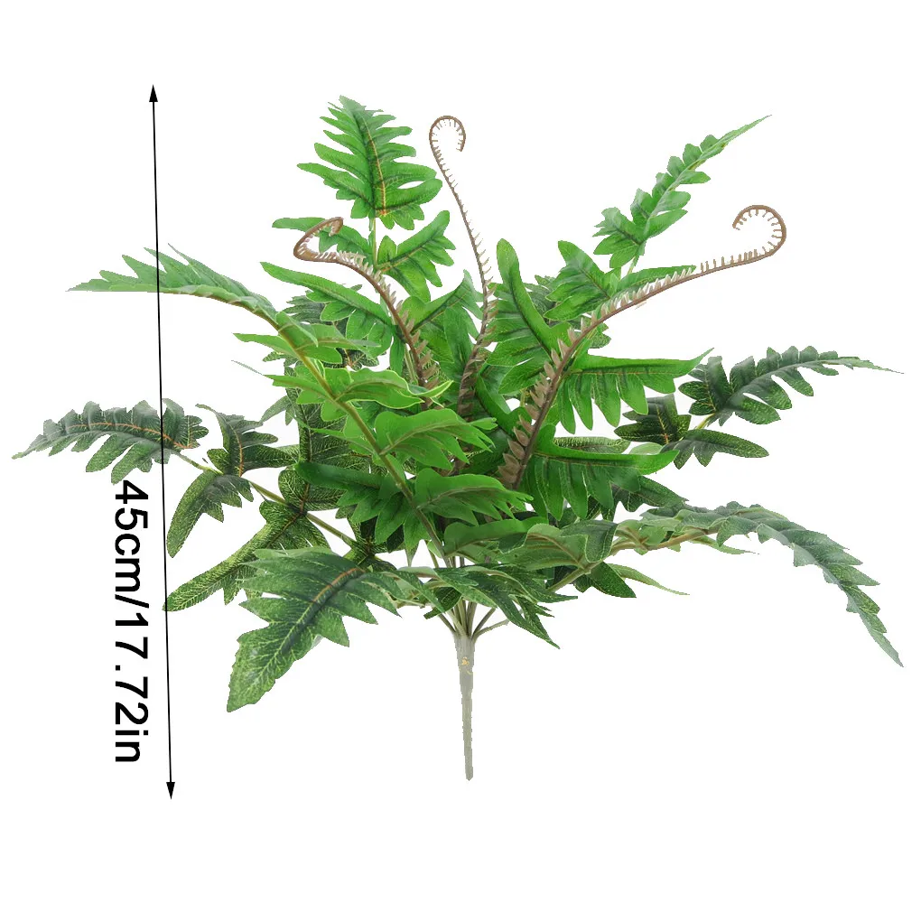 

Artificial Fern Plant Leaf Plastic Silk Cloth Fake Fern Leaf Wedding Party Decorative Plant