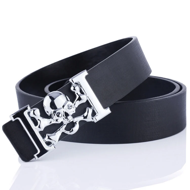 Новинка 2019 модный мужской джинсовый ремень в стиле призрака панк мужские ремни
