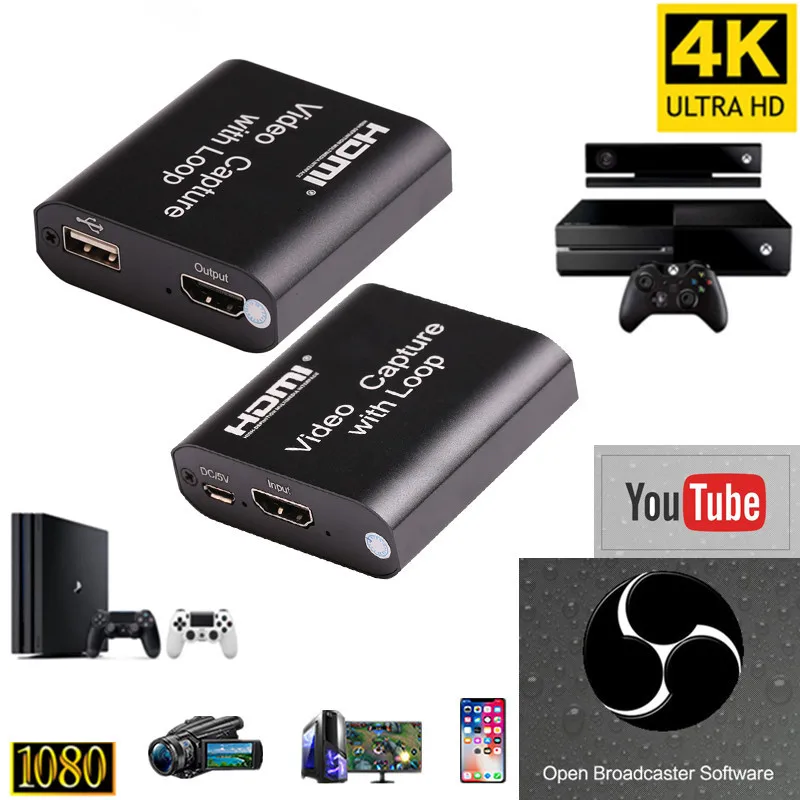 Устройство видеозахвата 1080P 4K HDMI USB 2 0|Кабели HDMI| |