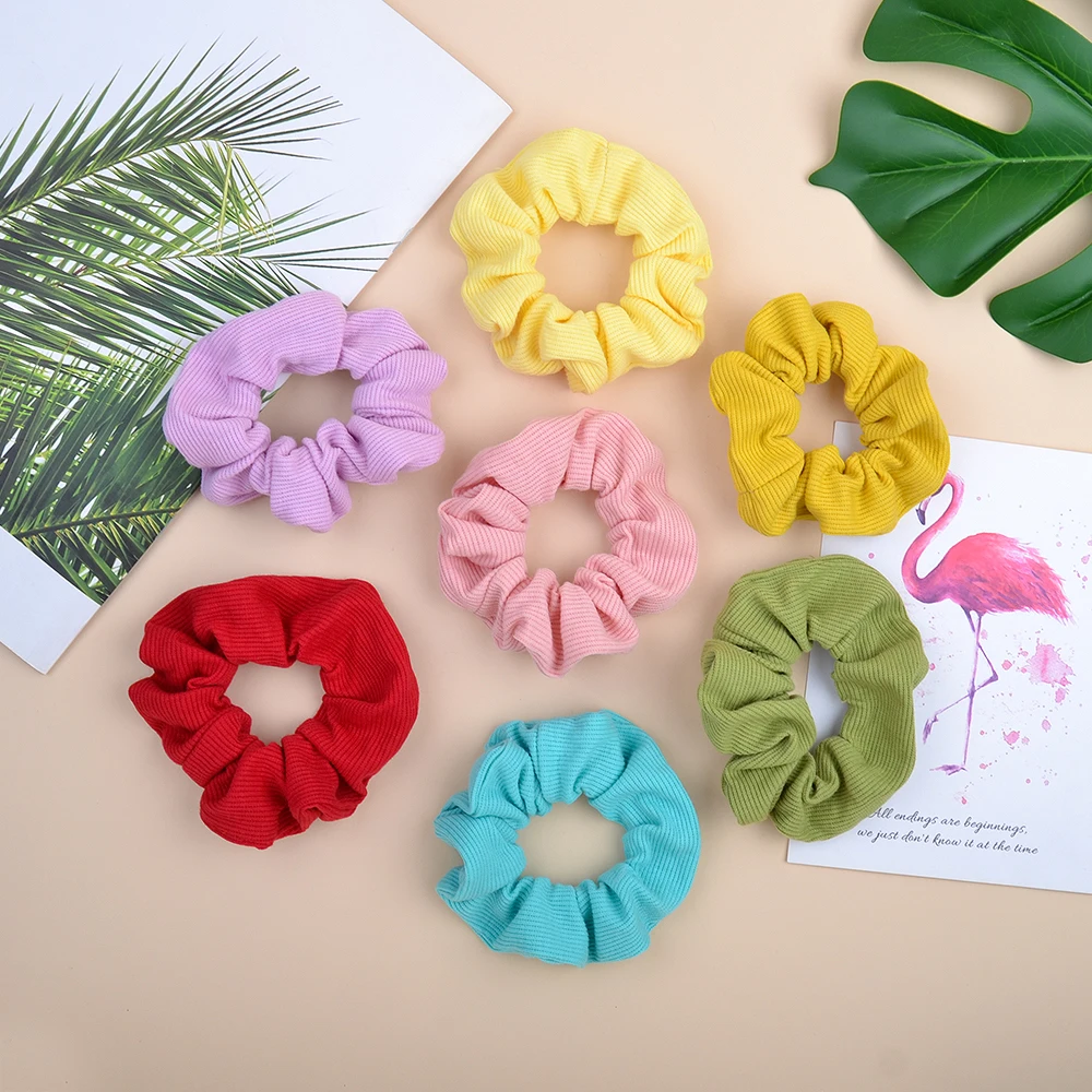 Резинка для волос однотонная женская милая эластичная заколка хвоста аксессуар