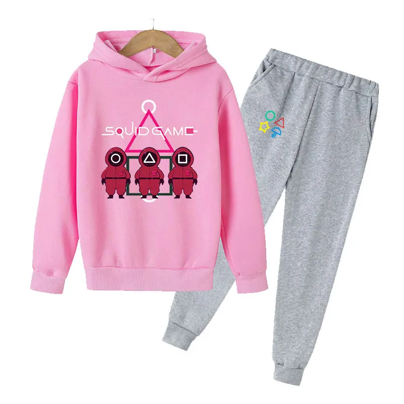 

Squid Game Clothing sets Hoodies Kids Sweatshirts girls Outwear Hip Hop Pullovers Harajuku Hooded Casual Boys Set Kids Clothes