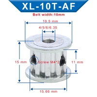 xl 10t timing pulley inner bore 4566 35 mm aluminum material pulley wheel af shape slot width 11 mm for xl 10mm timing belt