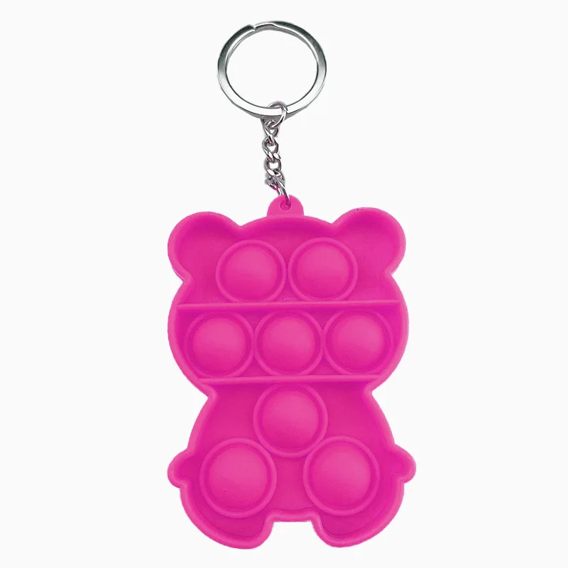 

Silica Gel Fidget Toys Key Chain Antistress Relief Tie Dye Bubble Key Organizer Astronaut Colorful 50 Styles Llavero Para Coche