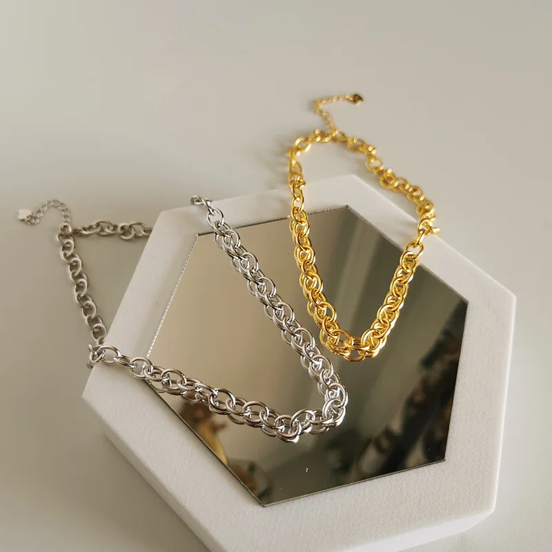 Фото Louleur серебро 925 пробы золотое ожерелье короткая цепочка для женщин