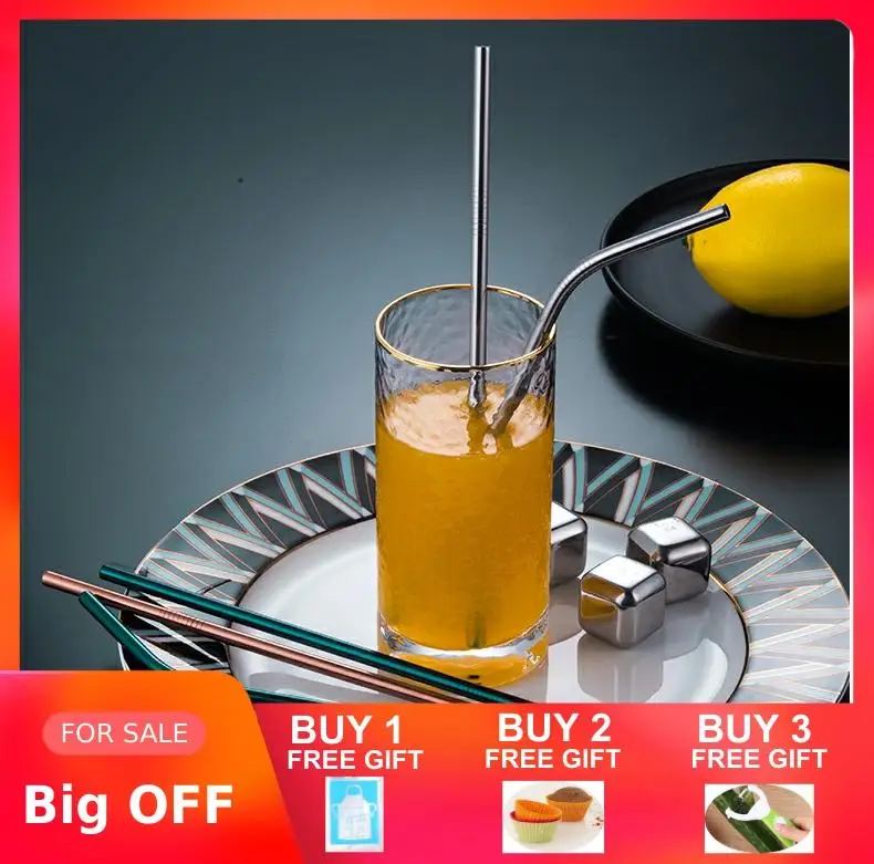 

160pcs Reusable 304 Stainless Steel Drinking Straws +1 Brush Stainless Filter straw Metal Drink Yerba Mate Tea Bar Accessories