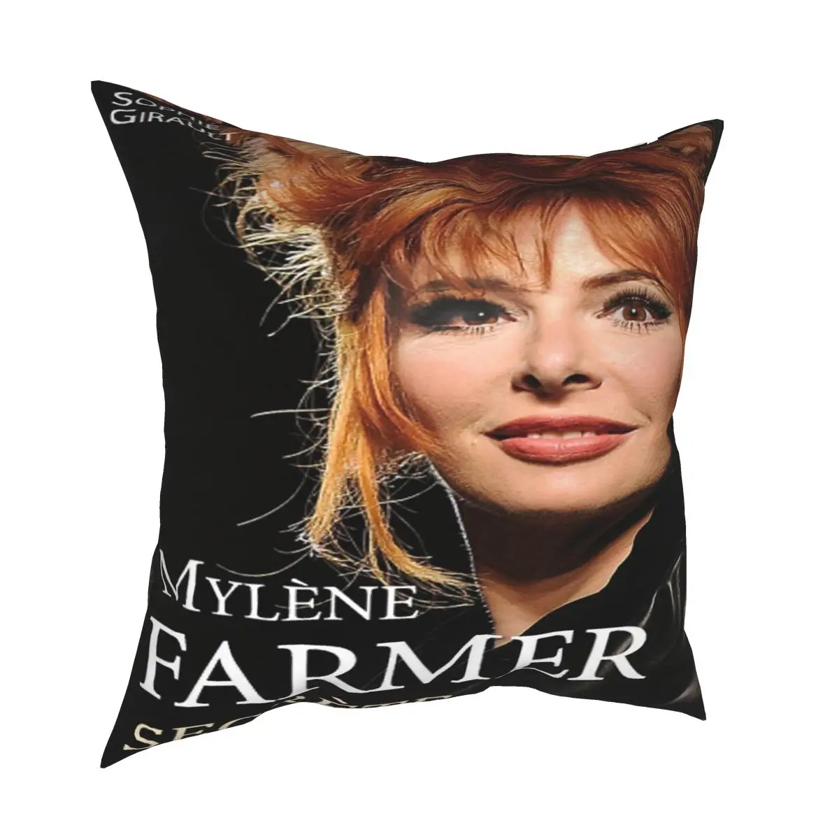 Mylene фермер поддон Подушка школьная чехол розовый Чехол атласная 60X60Cm постельные