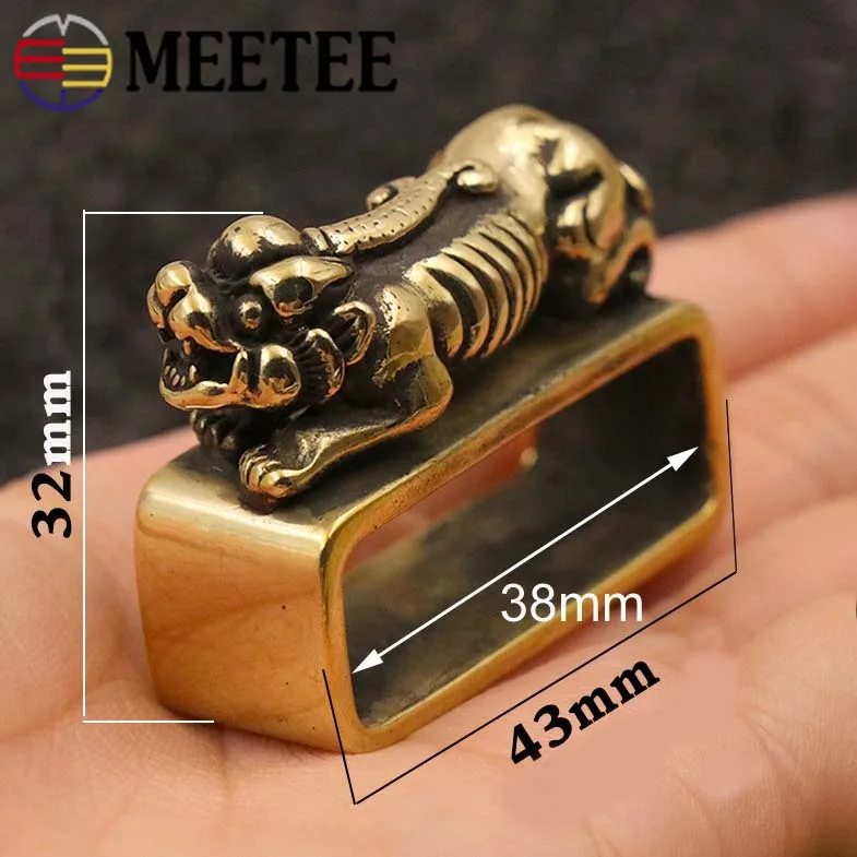Meetee 1/2pcs Solid Brass Belt Buckle 38mm Metal Loop Rings For Fixed Ring Keeper Jeans Accessories DIY Leather Craft | Дом и сад