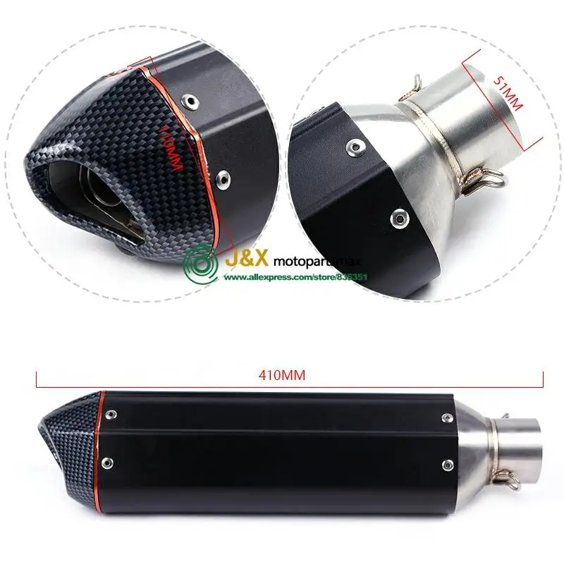 

Motorcycle Full system Exhaust Muffler Escape Slip On For Yamaha R6 YZF-R6 2006-2014 Middle Link Pipe With DB-KILLER