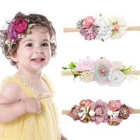 pearl baby headband flower for baby girl handmade bundle nylon elastic hair bands newborn baby accessories %d0%bf%d0%be%d0%b2%d1%8f%d0%b7%d0%ba%d0%b0 %d0%bd%d0%b0 %d0%b3%d0%be%d0%bb%d0%be%d0%b2%d1%83