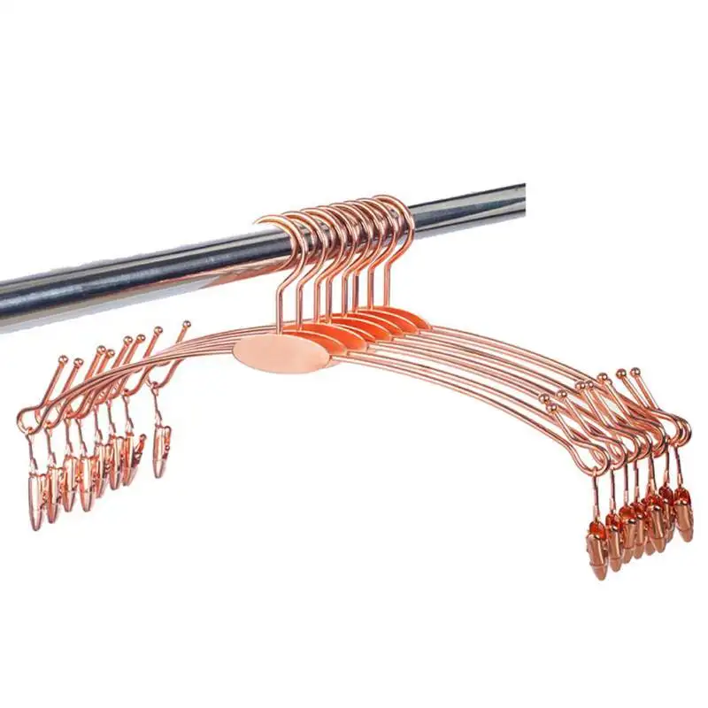 

s-Underwear Hangers Metal Bra Clips Socks Panty Racks Home Drying Clothes Hanger With Clips